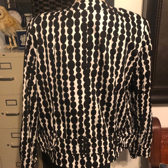 EUC Women’s FOCUS 2000 Black & White Polka Dot Jacket - Picture 2 of 10